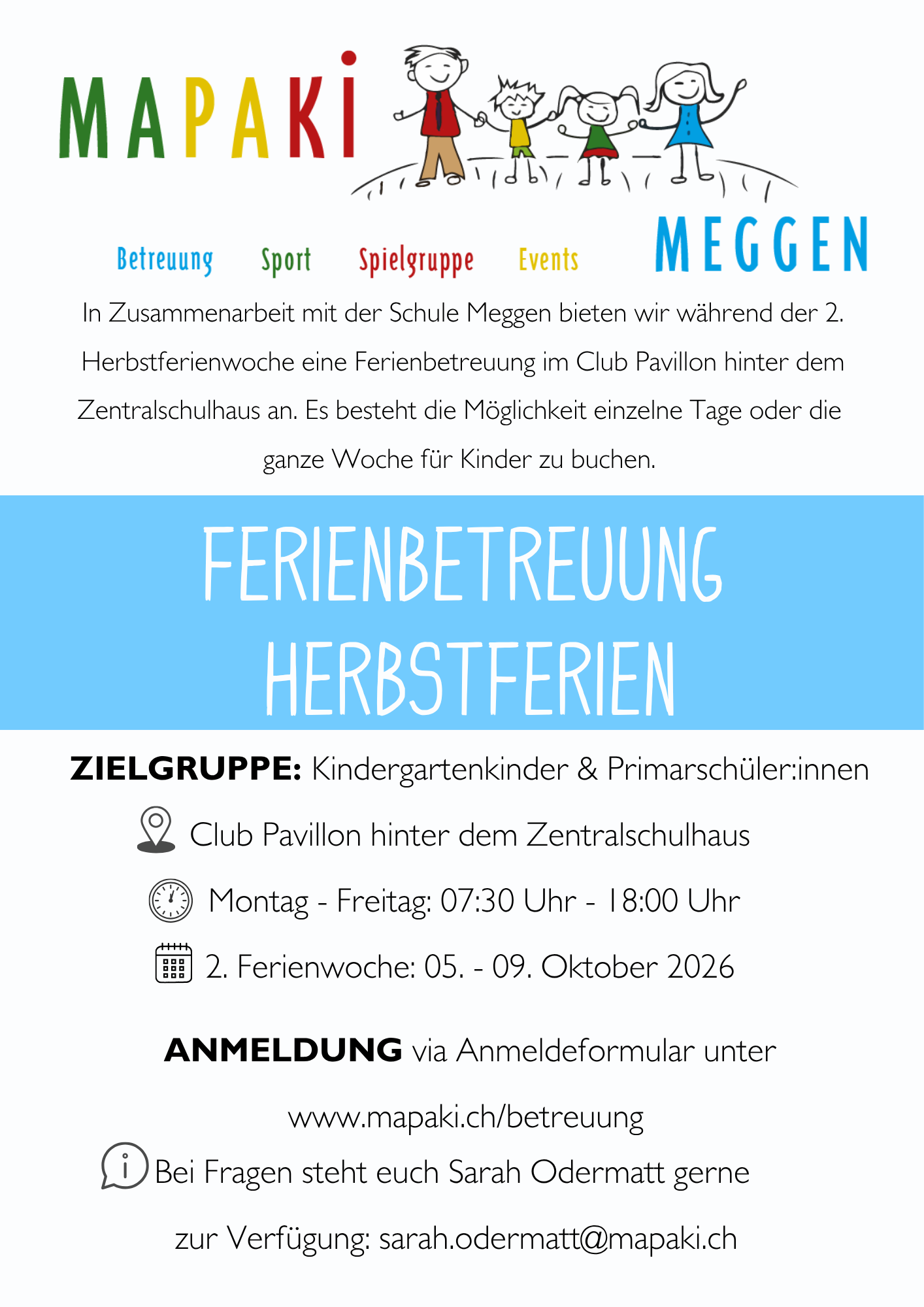 Ferienbetreuung Herbstferien